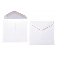 Umschläge Weiß 7,3x7,3cm Premium Undurchsichtig (50 Stück) [E1E0]