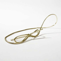 Dekorative Schleifen metallisch Gold 20cm (50 Stück) [8MG]