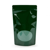 Hunter Green Oval Window Zipper Pouch Bags 17.1 x 8.9 x 28.5cm (1595ml) (100 Pieces) [ZBGO4HG]