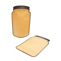 Standbodenbeutel Kraft Glasform 15,2x8x25,4cm (100 Stück) [SP7K]