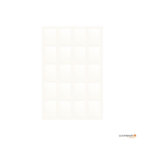 rechthoekige transparante stickers